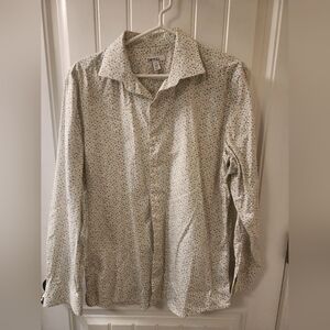 Bar III Slim Fit Floral Button Down Shirt – Men’s L – Organic Cotton